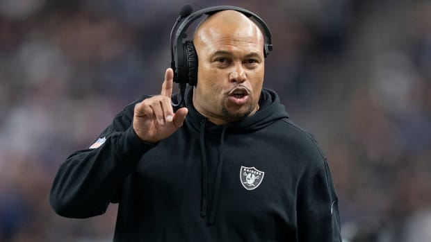 Las Vegas Raiders interim head coach Antonio Pierce